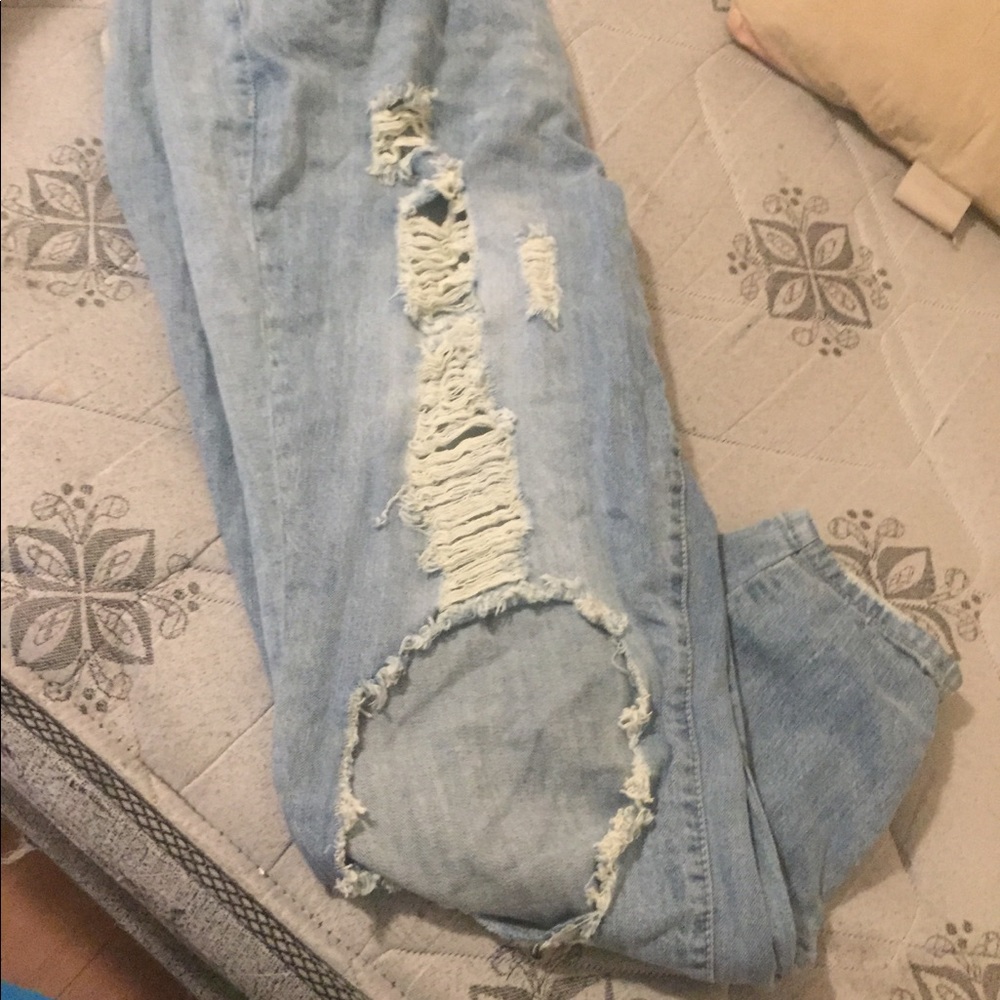 Plus Distressed Skinny Jeans